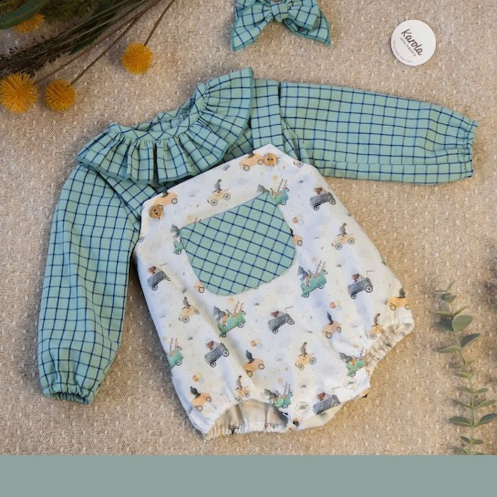 Conjunto Chicago de peto y camisa para niño