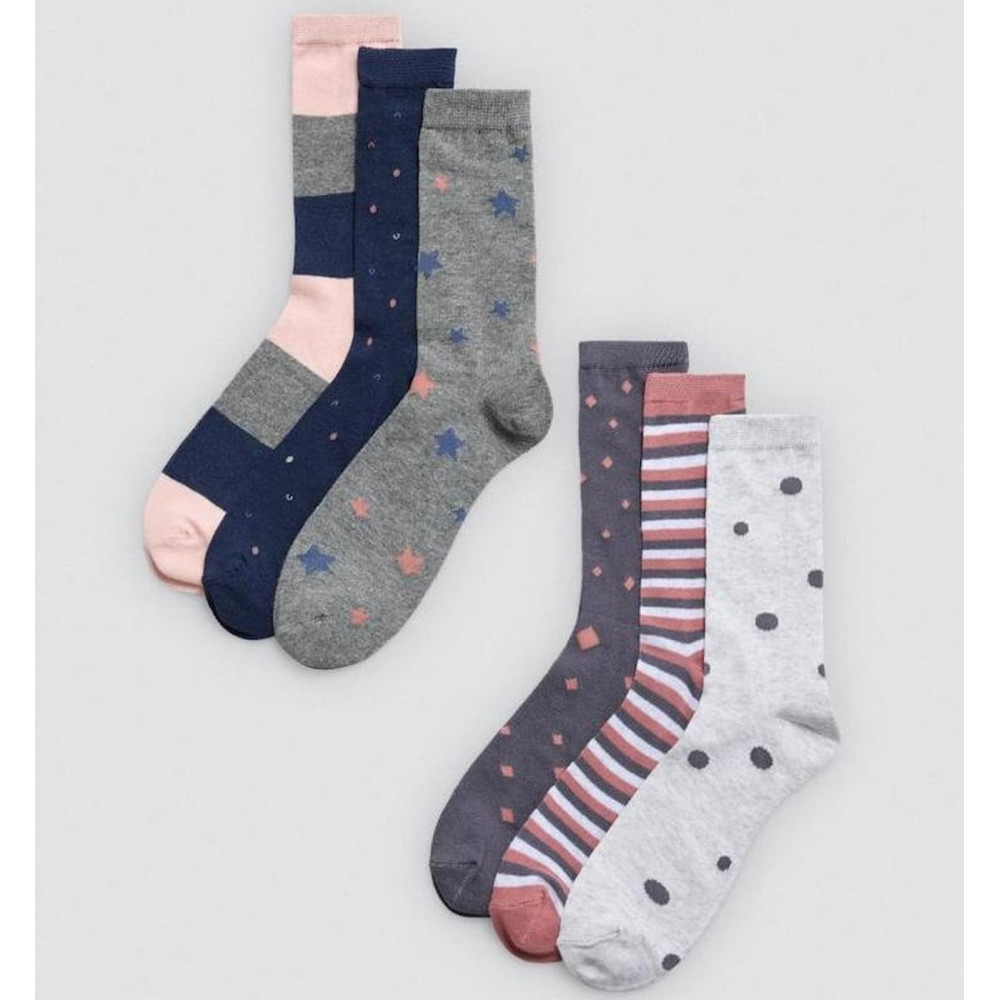Pack de 3 calcetines de mujer con diseños variados