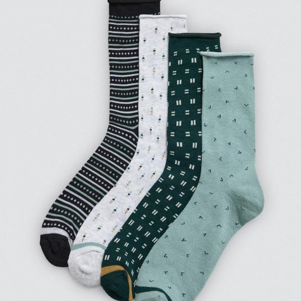 Calcetín de mujer sin puño estampado vendido por unidad