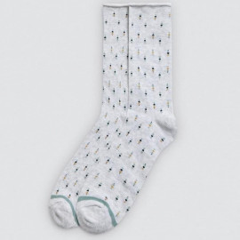 Calcetín de mujer sin puño estampado vendido por unidad