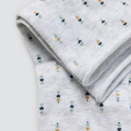 Calcetín de mujer sin puño estampado vendido por unidad