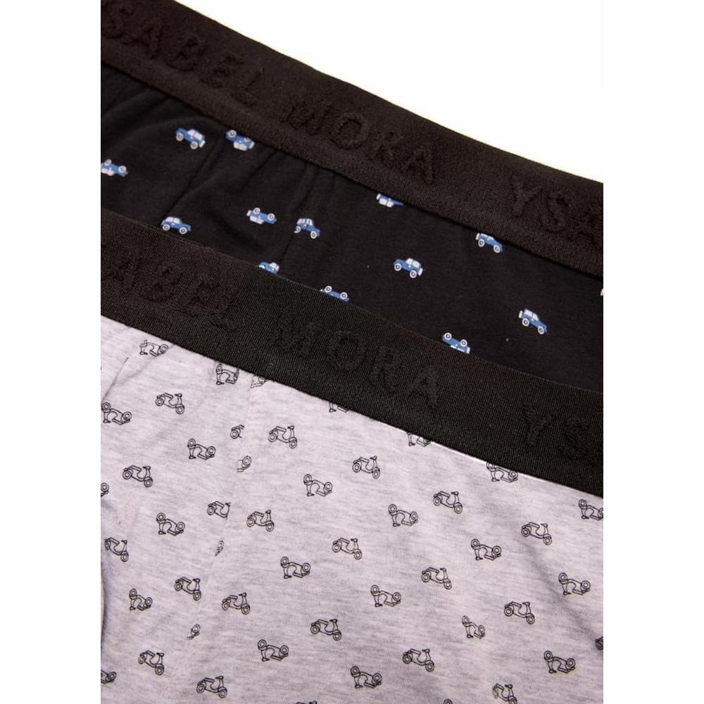 Pack de 2 calzoncillos bóxer de algodón estampados