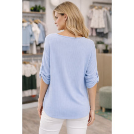 Camiseta de punto fino con manga regulable