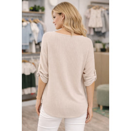 Camiseta de punto fino con manga regulable