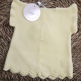 Conjunto bebé amarillo con braguita floral Pangasa