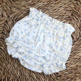 Conjunto bebé amarillo con braguita floral Pangasa