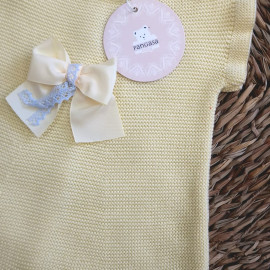 Conjunto bebé amarillo con braguita floral Pangasa