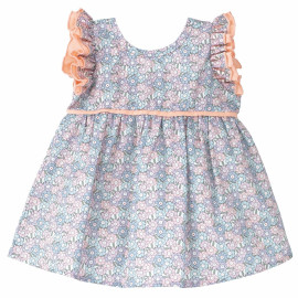 Vestido familia Marmara lazo salmón