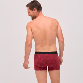 Pack 2 boxer estampado granate