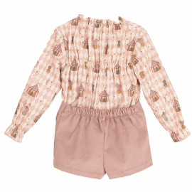 Conjunto falda pantalón Mistral en rosa